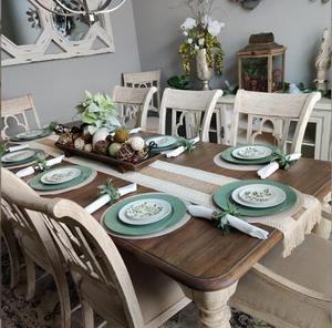 Runner da tavolo in macramè caldo Runner da tavolo in tela naturale in stile rustico con nappe Runner da tavolo da pranzo Boho in <span class=keywords><strong>pizzo</strong></span> di cotone - Product Image 5