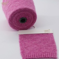 Hilo de Alpaca Mezclado con Poliéster, Nailon, Lana y Spandex, 1/4.2NM, para Tejer con Cepillo