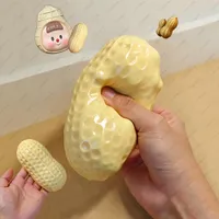 Balle anti-stress en peluche cacahuète, jouet sensoriel ASMR à presser et à grincer, toucher ultra-doux, pour enfants et adultes