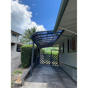 Pare-soleil d'extérieur en Polycarbonate avec cadre métallique, abri de <span class=keywords><strong>Garage</strong></span>, canopée en Aluminium - Product Image 2