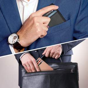 <span class=keywords><strong>Porte</strong></span>-cartes fin pour <span class=keywords><strong>homme</strong></span>, nouveau design minimaliste avec logo personnalisé, portefeuille en cuir PU monobloc avec poche à monnaie - Product Image 5