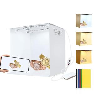 Kit de Estúdio Fotográfico Portátil com Painel LED de 23cm em PVC, Tenda de Iluminação para Fotos com <span class=keywords><strong>6</strong></span> Fundos Coloridos - Product Image 1
