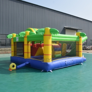บ้านลมเป่าลมขนาดเล็กสำหรับเด็ก ทำจาก PVC สีเขียว ลายการ์ตูน - Product Image 2