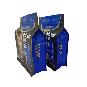 כיס תחתון שטוח להתאמה אישית pouch reseealable 1 ק "ג 5 ק" ג 10 ק "ג 15 ק" ג 20 ק "ג שקיות פ לארוז מזון לחיות מחמד - Product Image 5