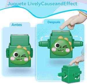 Blocs d'empilage Montessori en <span class=keywords><strong>bois</strong></span> HNSMART pour les enfants de 2 à 4 ans - Cubes en forme d'animaux - Trou de correspondance - Empilage par pression - Motricité fine - Product Image 3