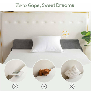 Coussin compensateur King Size en mousse à mémoire <span class=keywords><strong>de</strong></span> <span class=keywords><strong>forme</strong></span> réglable pour l'espace entre le matelas et la tête <span class=keywords><strong>de</strong></span> lit, 0-7 pouces, en fibre <span class=keywords><strong>de</strong></span> bambou écologique - Product Image 2