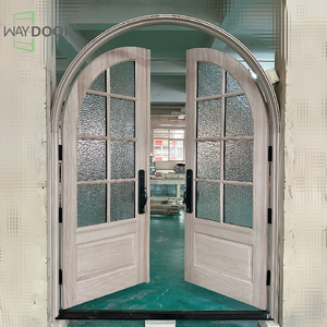 Puerta de Madera Tradicional de Diseño Arqueado de Lujo Estilo Americano Waydoor, Arco Francés, Elegante, de Alta Calidad y Duradera - Product Image 5