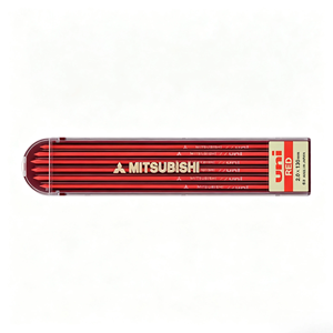 Recharges de mine Mitsubishi Uni 2,0 mm, série FiELD N, mine de graphite rouge et taille-mine de poche DPS-600 pour le dessin technique - Product Image 4
