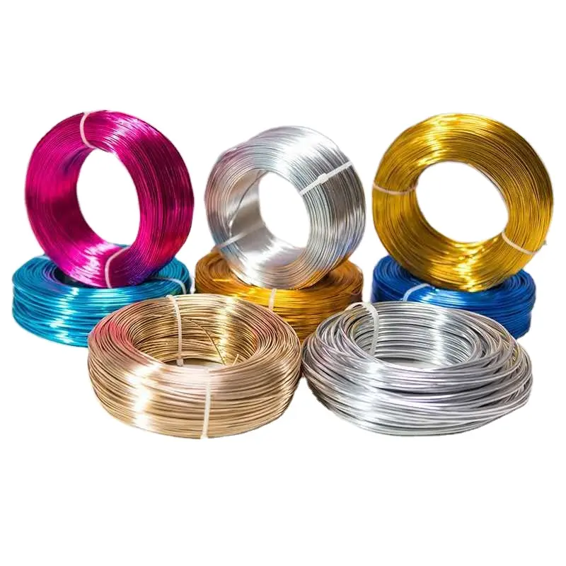 Hot Selling Soft Kawat Bonsai Anodized color Aluminum Wire For Decoration Craft with high quality