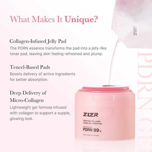 Pads de gelée coréens au collagène rose PDRN ADN de saumon et niacinamide pour le visage - Product Image 3