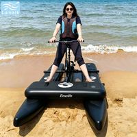 Vélo aquatique gonflable à pontons plats, monoplace, avec cadre en aluminium et coussin d'air avant, idéal pour les excursions hôtelières, portable, de Chine, Lumark