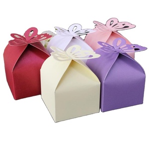 Best Selling Wedding Favors Candy Boxes Butterfly Design Gift Packaging Box Paper Gift Candy Boxes for Birthday Party Decor