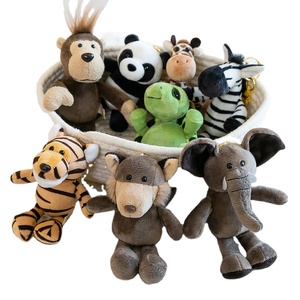 Jouets porte-clés en peluche mignons 15 cm Tortue Éléphant <span class=keywords><strong>Tigre</strong></span> Lion Hippopotame Raton laveur Bouledogue Chat Pingouin Singe - Product Image 1