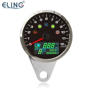 ELING 85mm GPS Compteur de Vitesse 0-299 km/h MPH Odomètre avec Tachymètre 12000RPM pour Moto Auto Jauge de Niveau De 12V <span class=keywords><strong>24V</strong></span> - Product Image 4