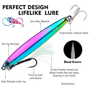 10G Để 80G Kim Loại <span class=keywords><strong>Jig</strong></span> Lure Saltwater Bass Giải Quyết Dài Bắn Cá Thu Tây Ban Nha Cá Thu Nhanh Jigging Trolling Chìm Kim Loại Câu Cá Lure Mồi - Product Image 4