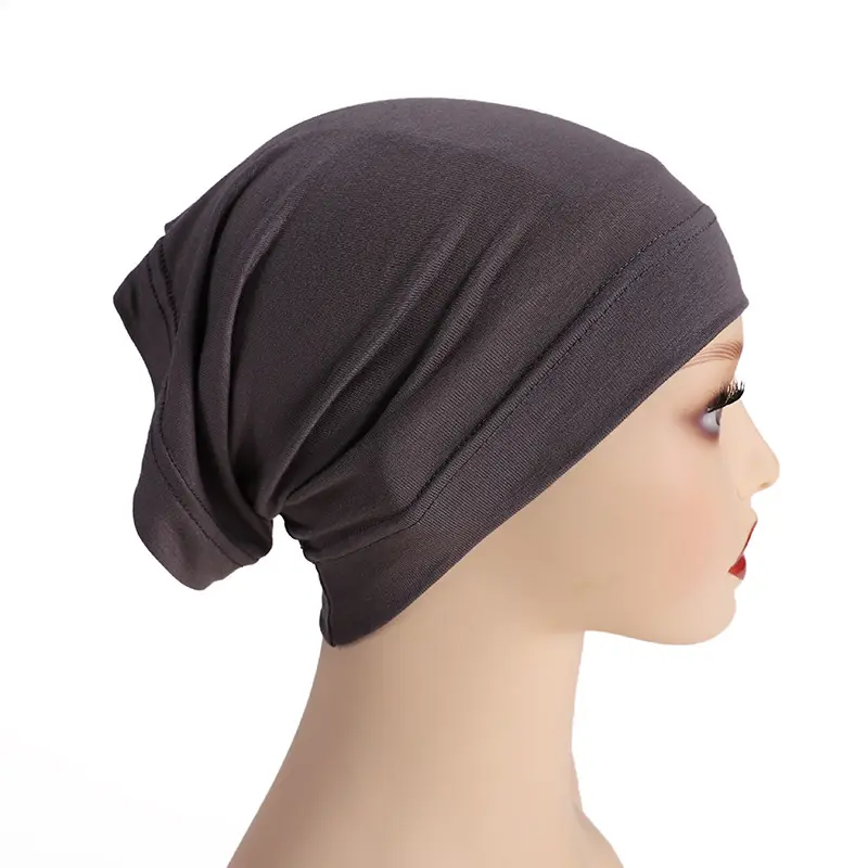 סיטונאי מלזי חיג 'אב תחתון כובע נשים Tudung סגנון מודאלי חומר גבוהה גמישות רגיל צבע צינור בנדנות