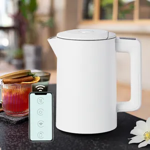 1.7L Safe Wireless Travel Kettle Washable Filter Water Boiler Wifi Touchscreen Water Heater Kettle With Tuya App