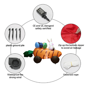 Easter inflatable inflatable carrot cart rabbit Easter egg LED luminous decoration courtyard party ornament - Product Image 6