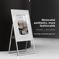 Stand Display Mall YXM Model 6090, Papan Iklan Poster Logam Lipat Minimalis Modern, Rak Promosi Acara