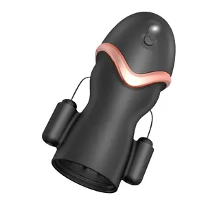 热卖防水硅胶男性玩具阴茎刺激器自慰杯阴茎按摩器龟头训练器振动抚摸器