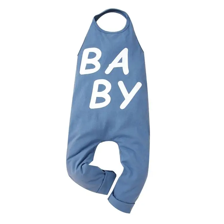 Good Quality Clothing 65% Cotton And 35% Polyester One Piece Jumpsuits Blue Jumpsuits For Kid