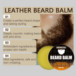 Coffret Cadeau Soin <span class=keywords><strong>Barbe</strong></span> Homme 6-en-1 Huile Hydratante Naturelle Noire Sans Cruauté Animale <span class=keywords><strong>2021</strong></span> – Meilleure Vente – Avec Rouleau Offert - Product Image 3