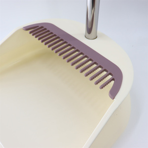 Ensemble <span class=keywords><strong>balai</strong></span> et pelle YISHUA Factory avec manche long en métal, poils en PET doux, pour le nettoyage des sols de la cuisine et de la maison - Product Image 3