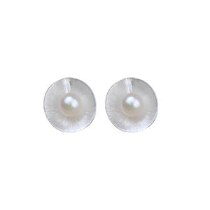 Colgante Grande de Concha Sólida de Plata S925 con Aretes de Perla, Bandeja de Accesorios para DIY 1385 de la Colección de Componentes de Joyería - Product Image 5