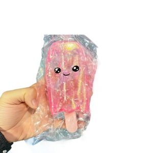 Kawaii Cartoon <b>Face</b> <b>Glitter</b> Popsicle Squeeze Toy, Maltose Ice Cream Decompression Toy Summer Party Favor Cute Girls Gift - Product Image 5
