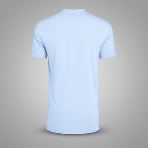 Men's <b>Light</b> Blue Perfomance Crew <b>Neck</b> T Shirt Soft Breathable Athletic casual Sports Tee - Product Image 3