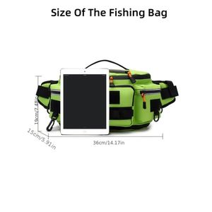 Bolsa de Pesca con Correa Ajustable para la Cintura, Resistente al Agua, Gran Capacidad de Almacenamiento, Mochila de Pesca para Hombres y Mujeres - Product Image 3