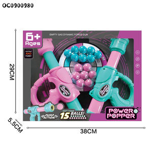 2 Guns hava basıncı küçük mermi hava yumuşak silah topları oyuncak sünger topu ile - Product Image 6