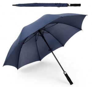 Parapluie classique de haute qualité à trois plis, couleur noire, avec logo de golf imprimé, ouverture automatique, poignée souple, idéal pour les voyages - Product Image 5