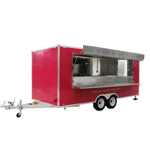 Großer Outdoor-Food-Truck mit voller Küche Fritte use Dampfer mobilen Anhänger Huhn Rotis serie