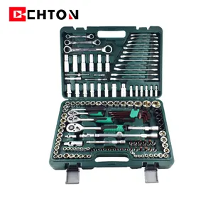 Car Repair 151 Pcs Ratchet Wrench Tools Box S2 Screwdriver Bits Socket Wrench Hand Tool Set Case Kit