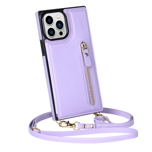 Custodia a portafoglio in pelle PU per telefono aziendale da donna per <span class=keywords><strong>iPhone</strong></span> 14 Pro Max 13 12 <span class=keywords><strong>11</strong></span> pro <span class=keywords><strong>Cover</strong></span> con cordino lungo - Product Image 1