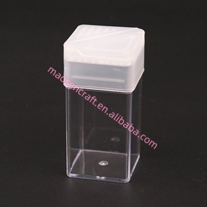 Plástico transparente a granel PS Square <span class=keywords><strong>Shaker</strong></span> 1,5 oz 4,5 oz Glitter <span class=keywords><strong>Shaker</strong></span> Botellas para embalaje Glitter - Product Image 2