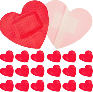 Vendajes Adhesivos <span class=keywords><strong>de</strong></span> PE en Forma <span class=keywords><strong>de</strong></span> <span class=keywords><strong>Corazón</strong></span> <span class=keywords><strong>de</strong></span> Color Rojo, Impermeables y Transpirables, para Vacunas, para Niños - Product Image 3