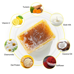 Jabón en Barra Vegano de Limón, Cúrcuma y Ácido Kójico, Exfoliante Profundo, <span class=keywords><strong>Limpiador</strong></span> e Hidratante para la <span class=keywords><strong>Piel</strong></span>, Blanqueador para Spa - Product Image 3