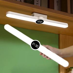 Lámpara de Mesa con Reloj, Luz LED USB, Magnética, Colgante, para Gabinete/Escritorio, Recargable, con Regulación Continua, Luz Nocturna, Lámpara de Lectura para Dormitorio - Product Image 1