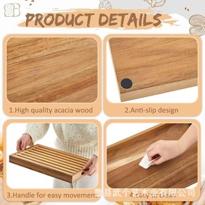 MSH en stock, vente en gros, plateau attrape-miettes en bois, planche à découper pour le pain - Product Image 4