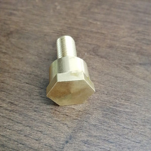 Brass Hex Head <b>Screw</b> Metric Coarse Thread Plain Finish - Product Image 3