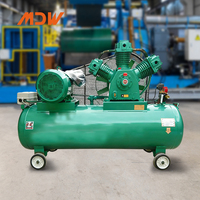 Compresor de Aire Portátil de Pistón Lubricado de Alta Presión de 30 Bares, 7.5kW, 11kW, 15kW, Motor Industrial de Correa de Uso Pesado