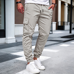 <span class=keywords><strong>Pantaloni</strong></span> Cargo PASUXI Multi-Tasca a Vita Alta, Leggeri e Traspiranti per Uomo, <span class=keywords><strong>Pantaloni</strong></span> da Palestra e Fitness, Vestibilità Comoda, Stile Athleisure - Product Image 5