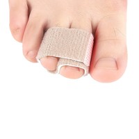 Correcteur d'hallux valgus pour hommes et femmes, utilisation jour/nuit, en nylon confortable, avec bande de tissu pour orteils superposés