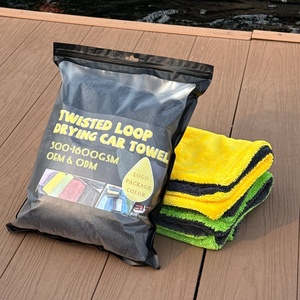 Wholesale Twisted Loop 40*40cm Car Twisted Loop <b>Towel</b> 1200 600 Gsm Grey Micro Fiber <b>Towel</b> Car Cleaning <b>Towel</b> - Product Image 1