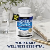 Capsules de Glycinate de Magnésium Comestible de Qualité Alimentaire – Améliore la Mémoire et le Sommeil – Pour Adultes – En Stock – Minéraux Essentiels Transfrontaliers