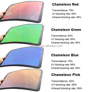 ฟิล์มเปลี่ยนสีได้สำหรับกระจกรถยนต์สีแดง, ฟิล์มกันแสงยูวีป้องกันรอยขีดข่วนฟิล์มกันแสง80% กันแสงยูวีสำหรับหน้าต่างรถ - Product Image 6