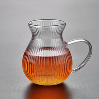 Tasse à thé de style européen haut de gamme pour l'après-midi tasse à café turque en verre haut moderne soucoupe tasse à thé noir pour la maison