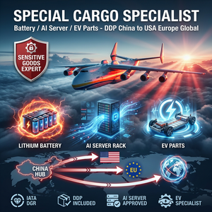 Spedizione Speciale di Carichi per Batterie, Server AI, Veicoli Elettrici dalla Cina agli USA - Spedizioniere Aereo DDP Globale per Merci Sensibili - Product Image 1